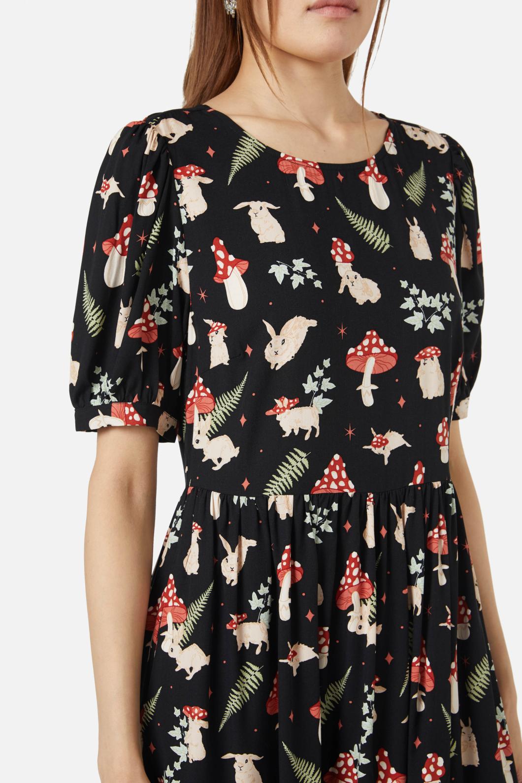 Dangerfield - Harmony Printed Dress - black