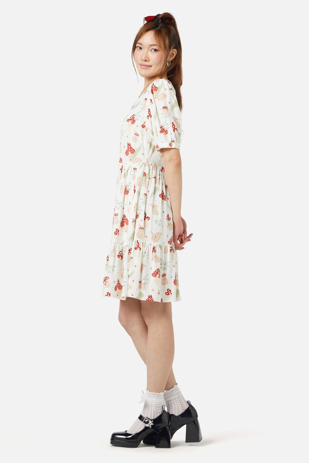 Dangerfield - Harmony Printed Dress - cream