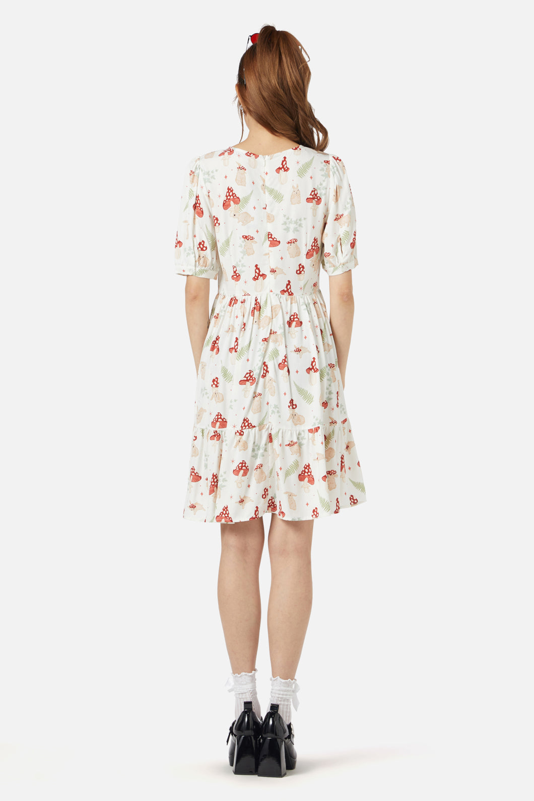 Dangerfield - Harmony Printed Dress - cream