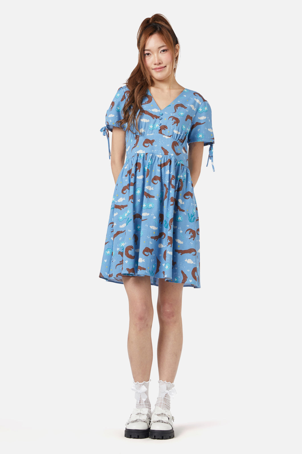 Dangerfield - Otterly Adorable Dress - blue