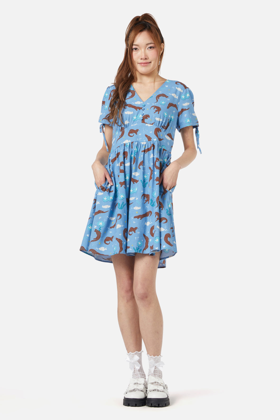 Dangerfield - Otterly Adorable Dress - blue
