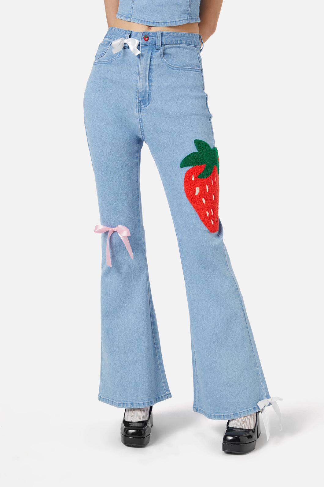 Dangerfield - Crush On U Denim Flares - blue