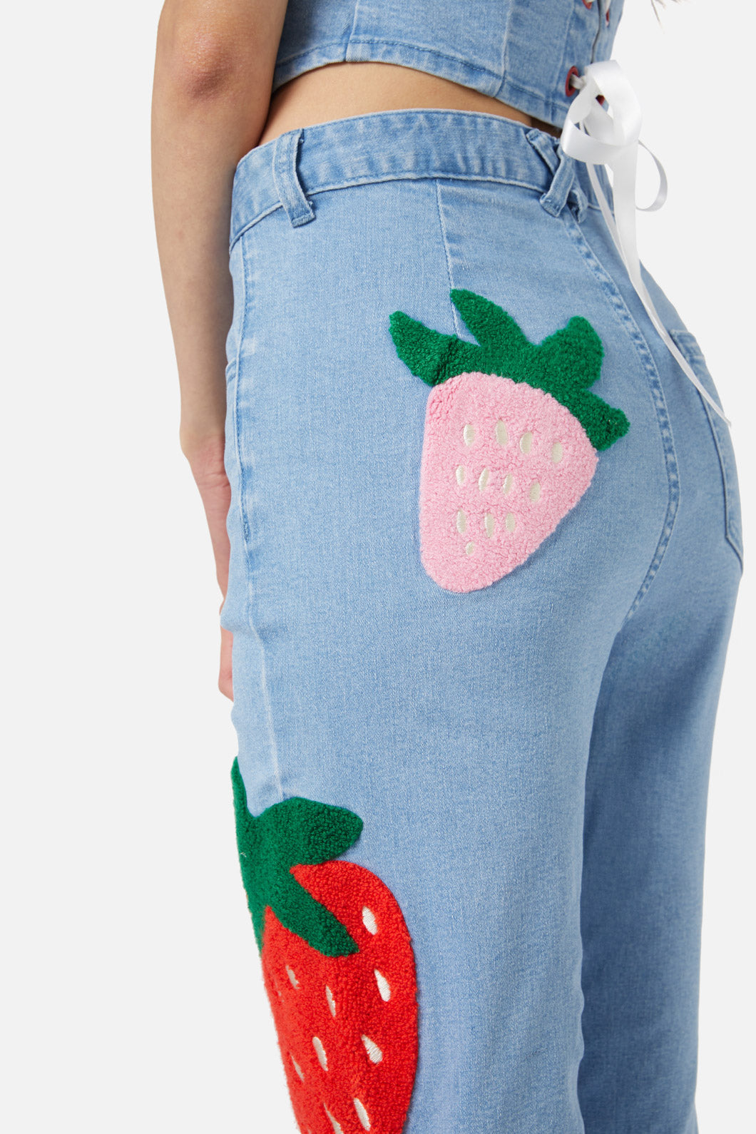 Dangerfield - Crush On U Denim Flares - blue