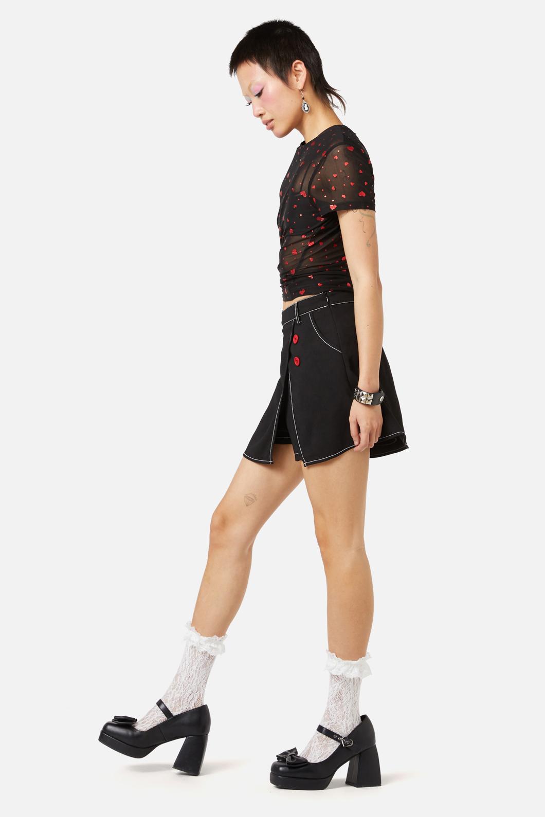 Dangerfield - Queen Of Cats Basic Skort - black