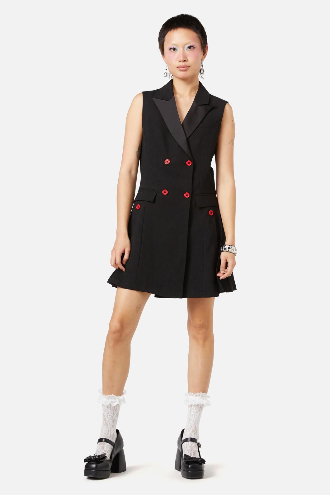 Dangerfield - Queen Of Cats Pinafore - black