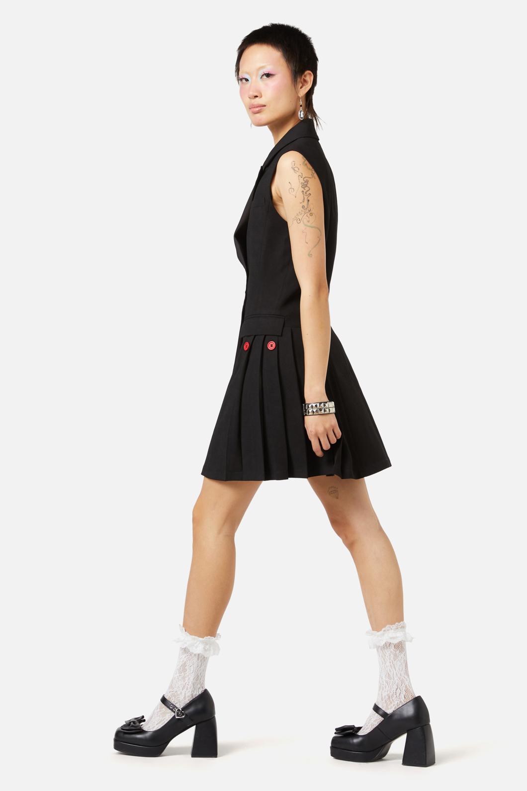 Dangerfield - Queen Of Cats Pinafore - black