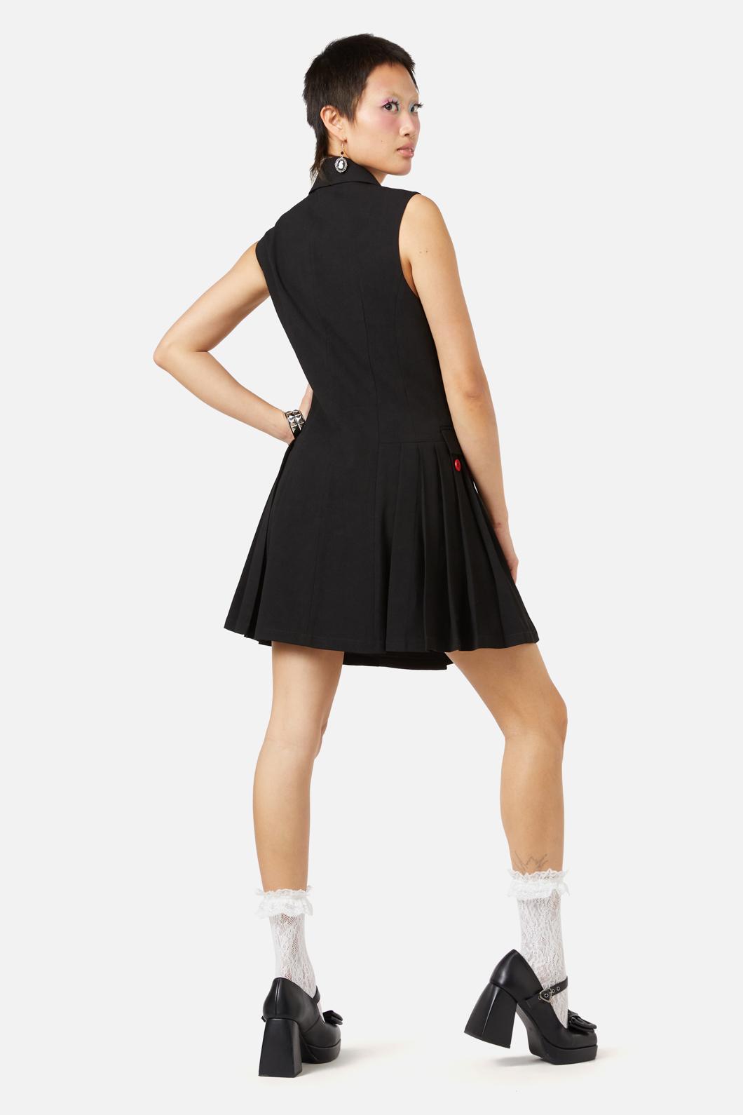 Dangerfield - Queen Of Cats Pinafore - black