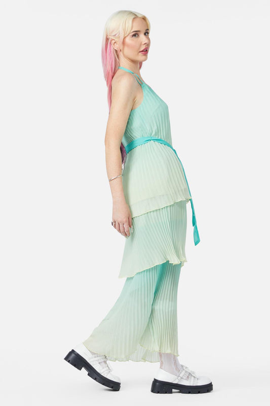 Dangerfield - Shell Halter Neck Top - teal