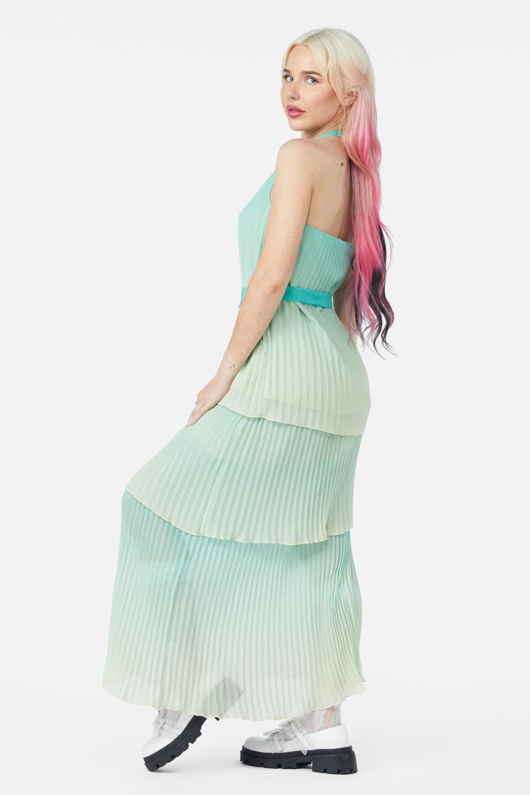 Dangerfield - Shell Halter Neck Top - teal