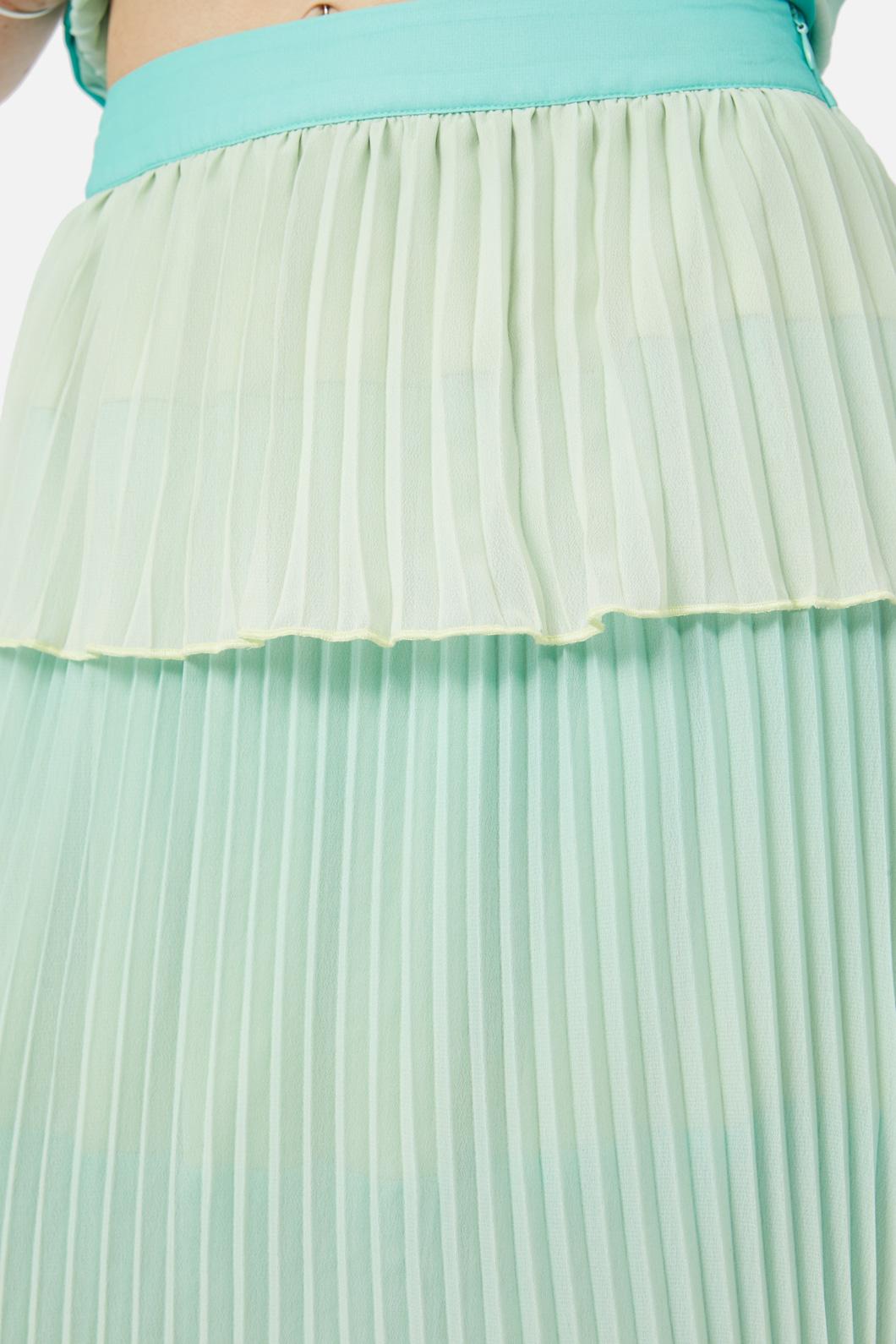 Dangerfield - Shell Tier Skirt - teal