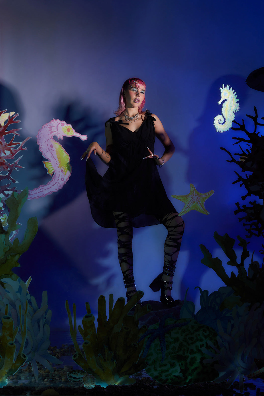 Dangerfield - Shell Tulle Dress - black