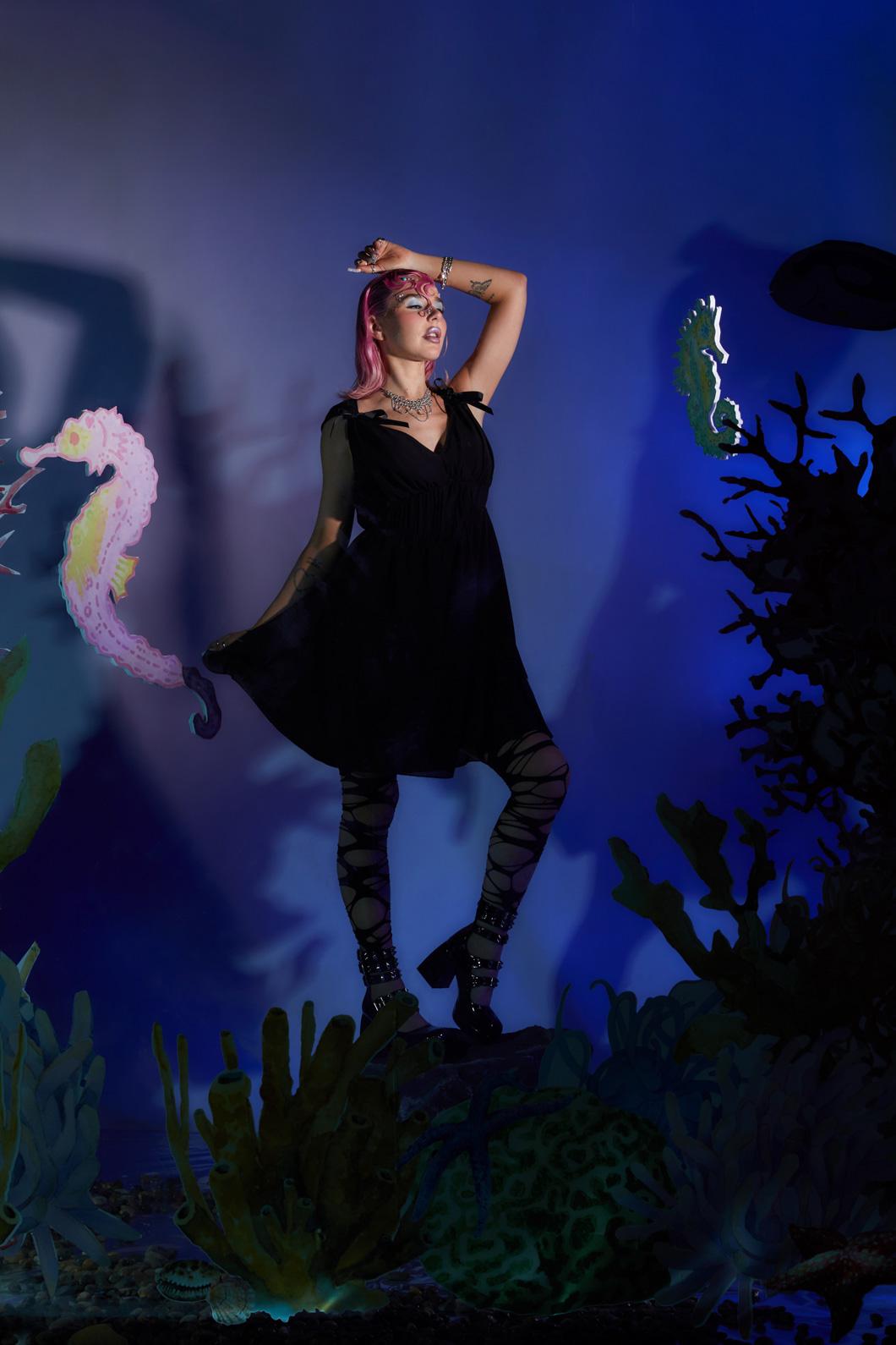 Dangerfield - Shell Tulle Dress - black