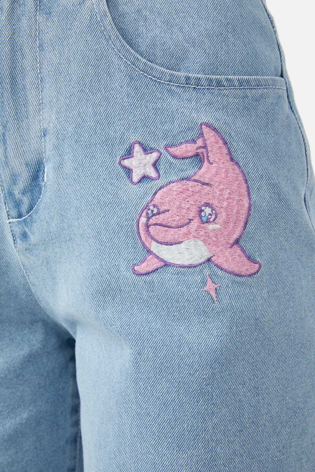 Dangerfield - Dolphin Emb Short - blue