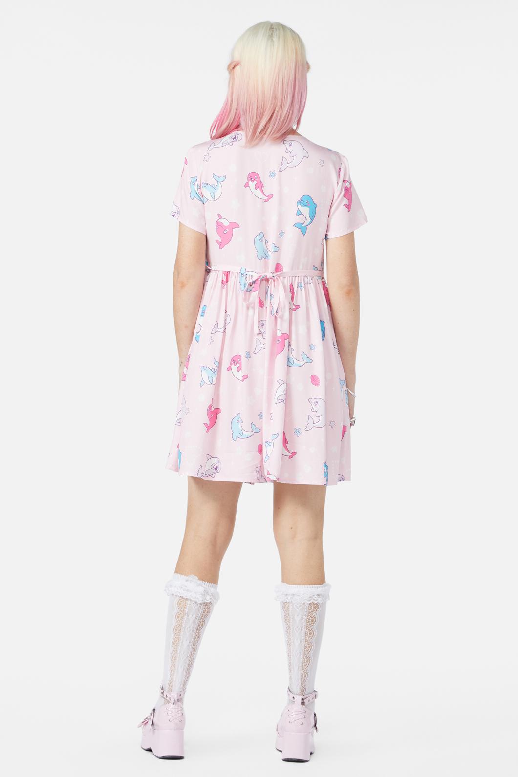Dangerfield - Dolphin Pod Dress - pink