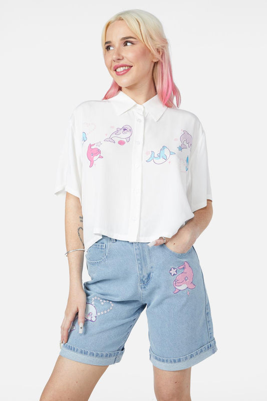 Dangerfield - Fin-Tastic Blouse - cream