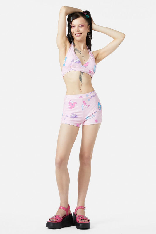 Dangerfield - Dolphin Pod Swim Top - pink