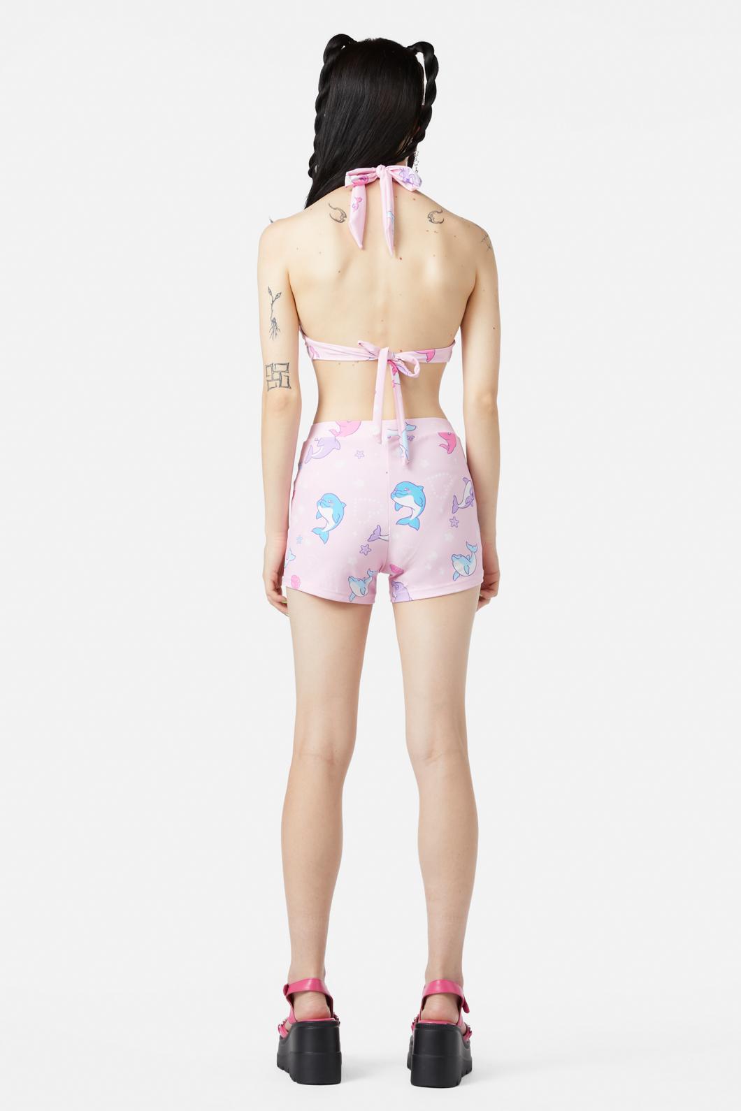 Dangerfield - Dolphin Pod Swim Top - pink