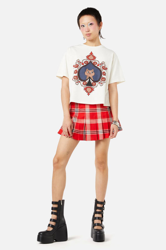 Dangerfield - Queen Of Cats Placement Tee - cream