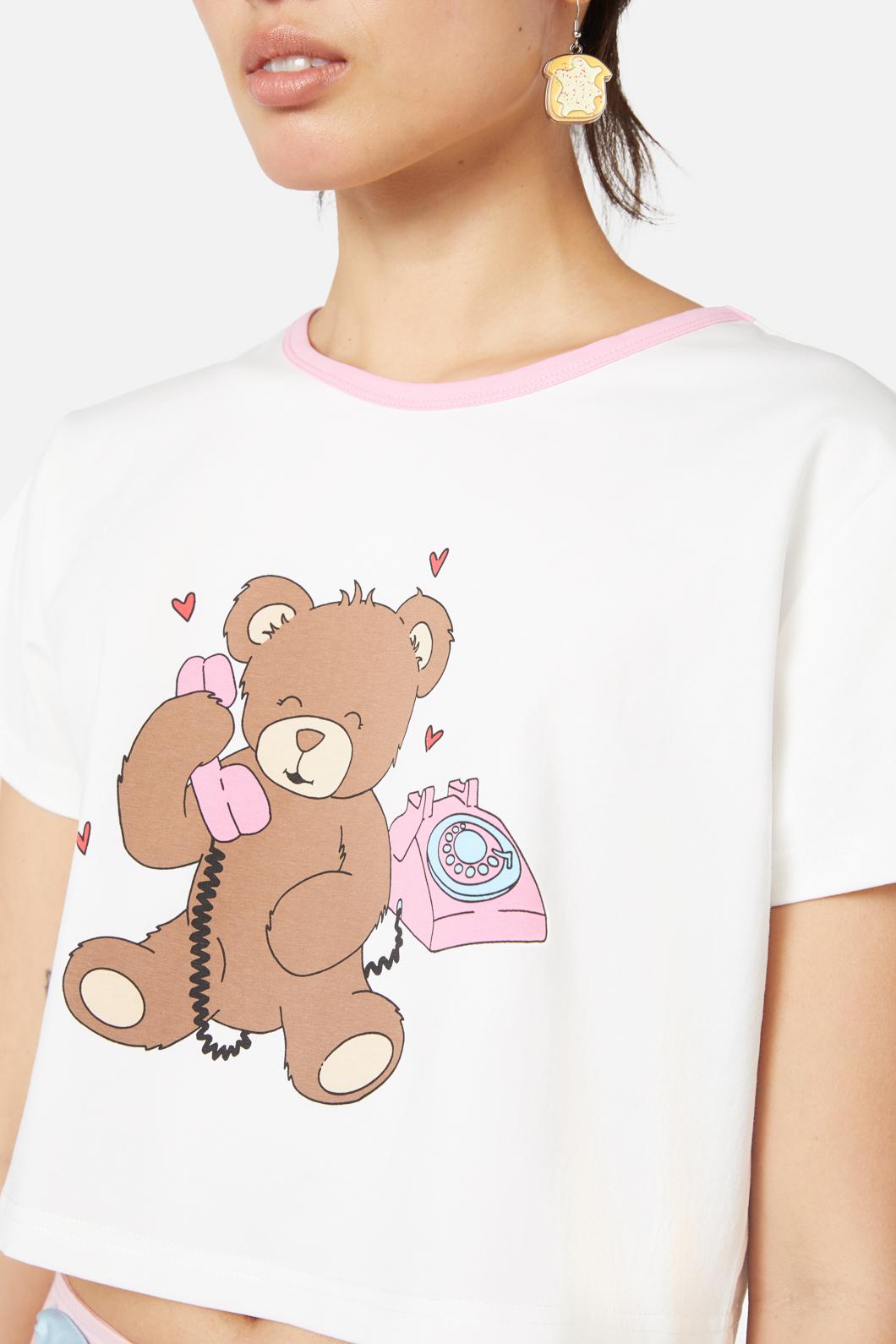 Dangerfield - Teddy Bear Heart Tee - white