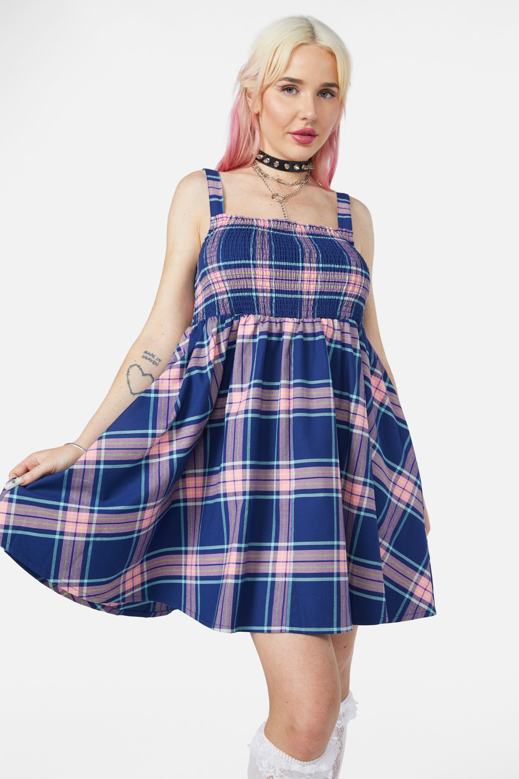 Dangerfield - Sandbank Tartan Dress - multi