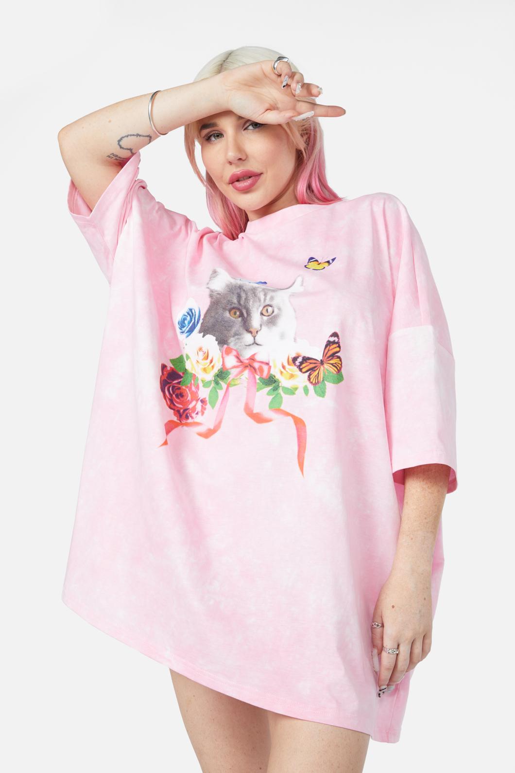 Dangerfield - Rose Garden OS Tee - pink