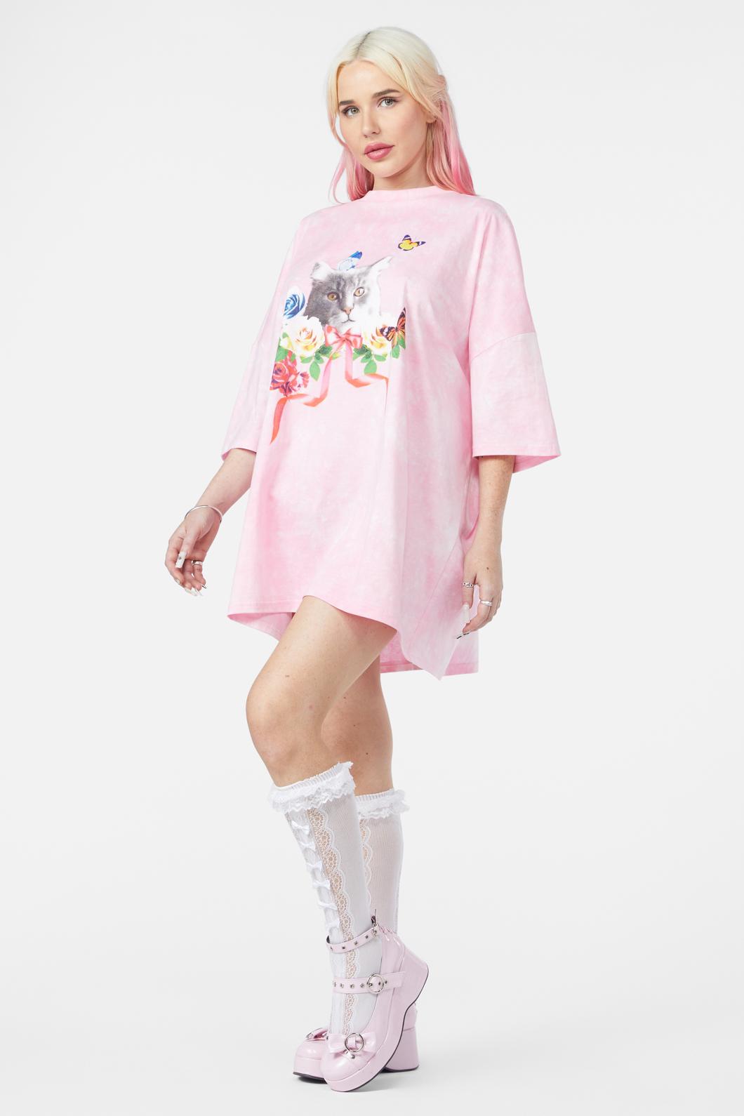 Dangerfield - Rose Garden OS Tee - pink