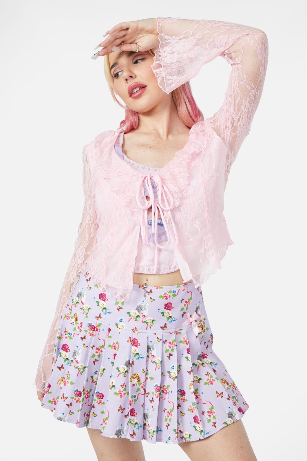 Dangerfield - Cat Napping Top - pink