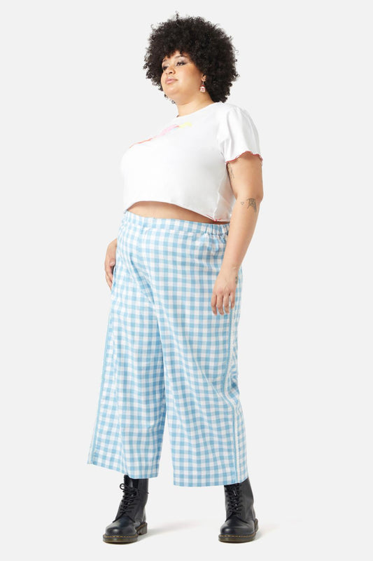 Dangerfield - Curve Catrina Gingham Pants - blue