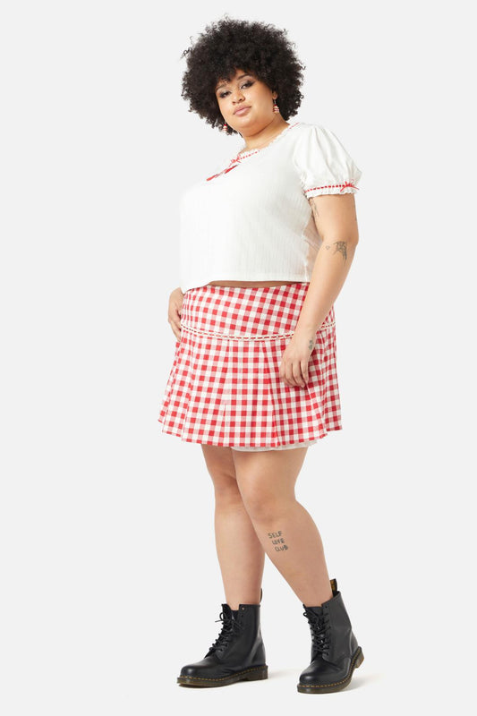 Dangerfield - Curve Wicker Waffle Top - cream