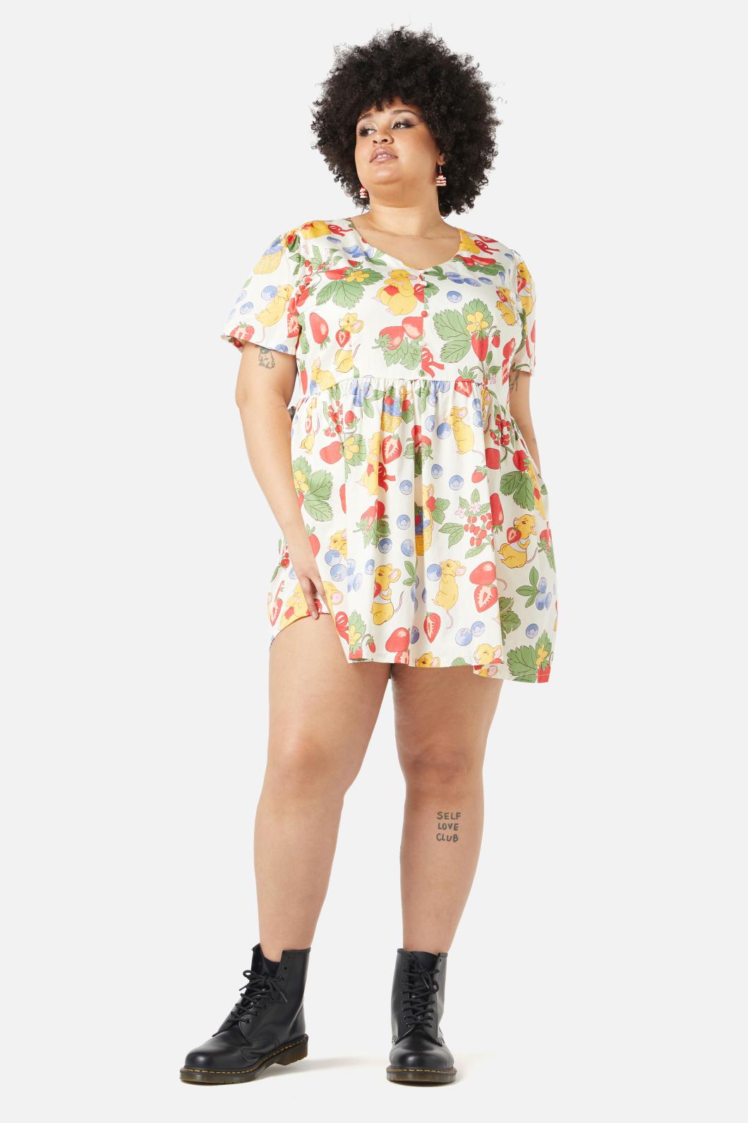 Dangerfield - Curve Hamper Printed Dress - multi