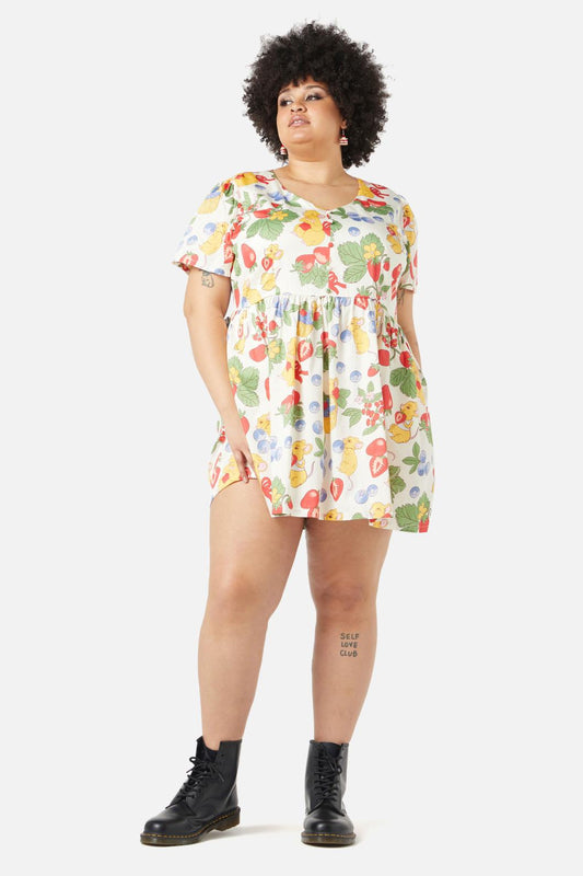 Dangerfield - Curve Hamper Printed Dress - multi