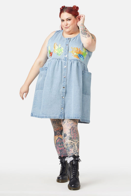 Dangerfield - Curve Reef Pinafore - blue