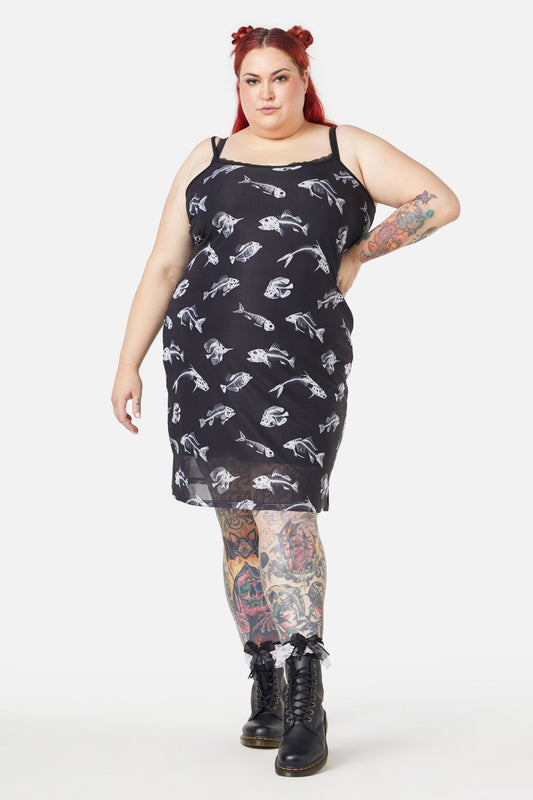 Dangerfield - Curve Deep Dive Dress - black
