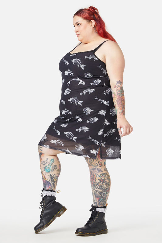 Dangerfield - Curve Deep Dive Dress - black