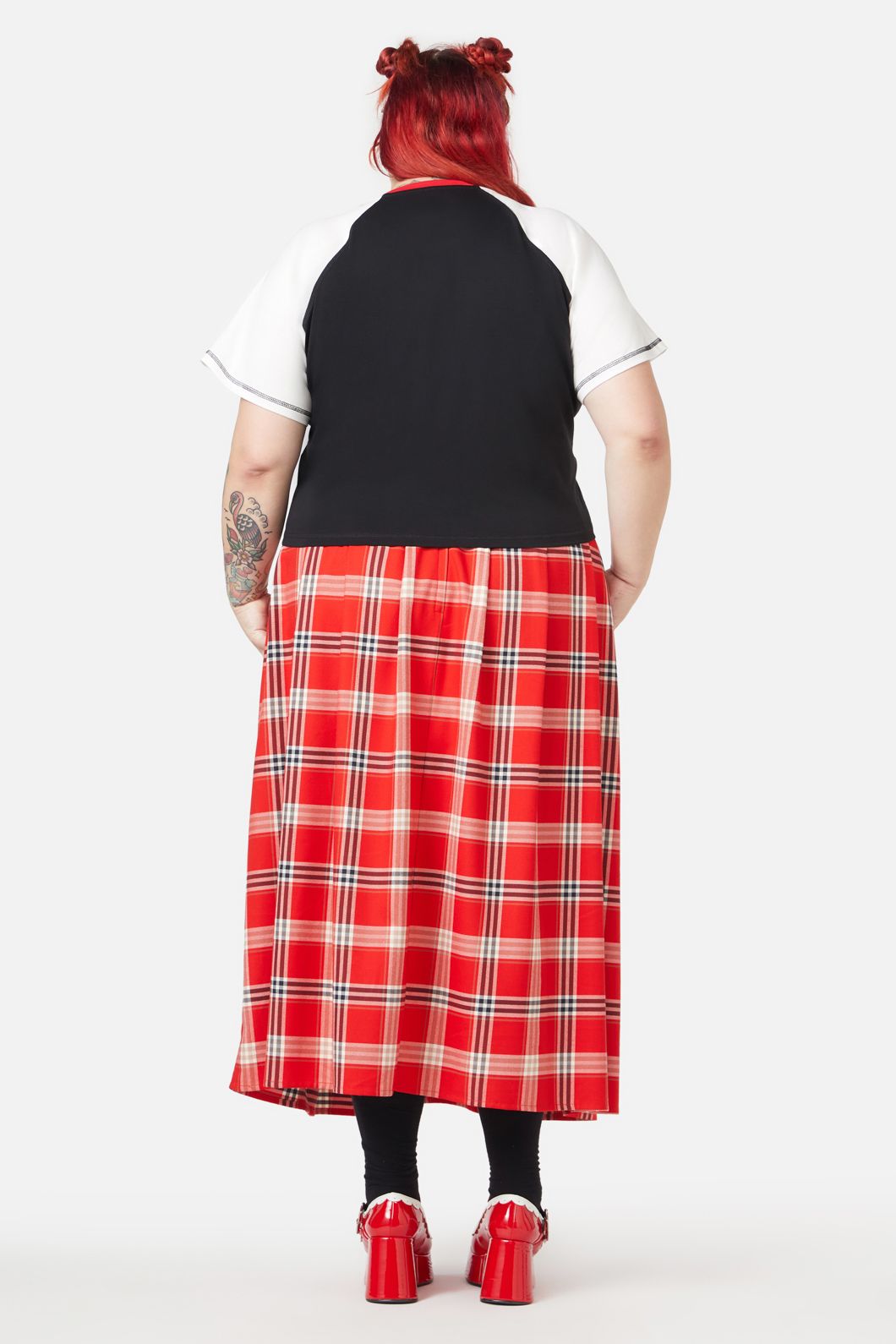 Dangerfield - Curve Queen Of Cats Raglan Tee - black-cream