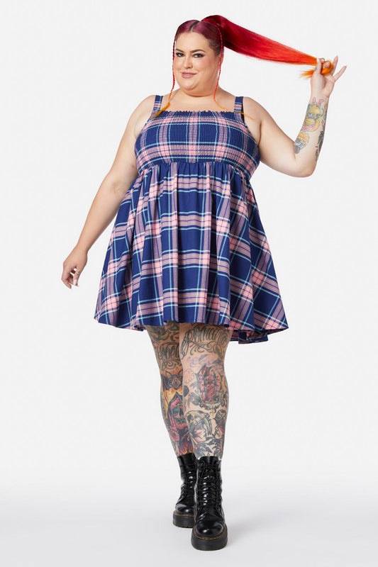 Dangerfield - Curve Sandbank Tartan Dress - multi