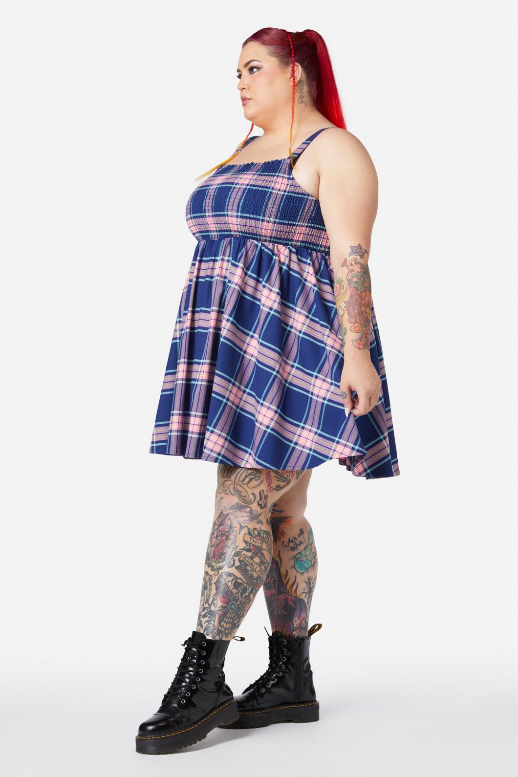 Dangerfield - Curve Sandbank Tartan Dress - multi