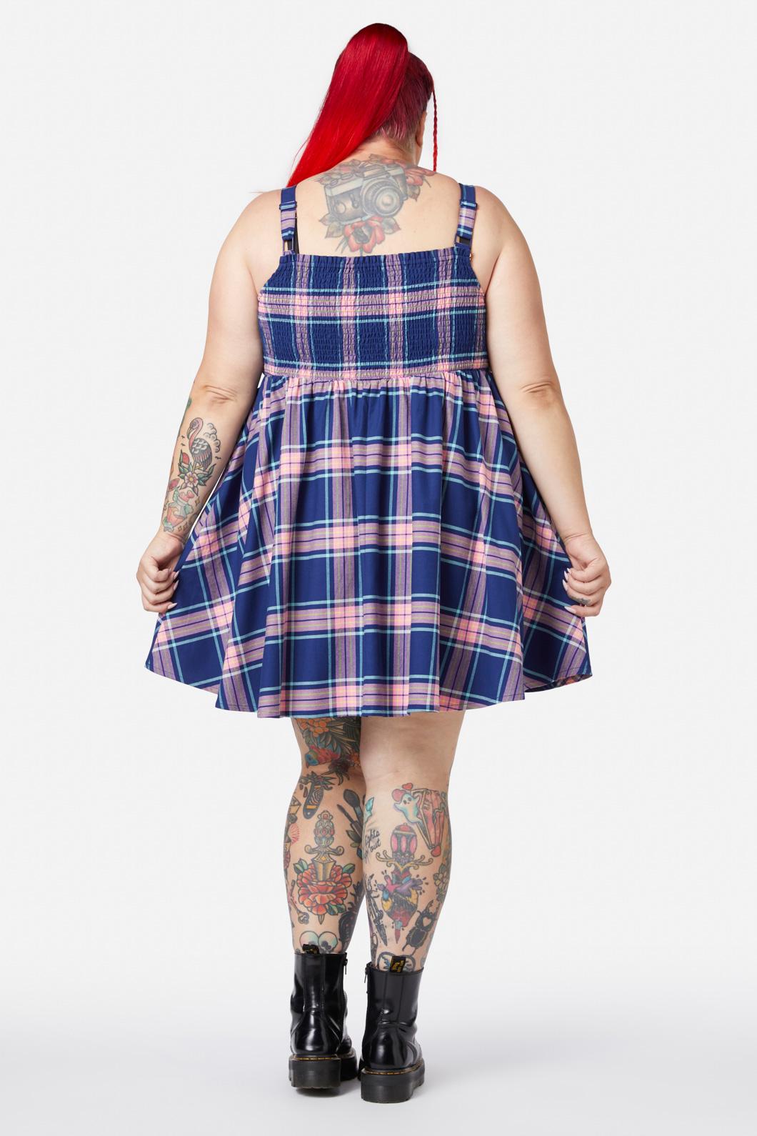 Dangerfield - Curve Sandbank Tartan Dress - multi