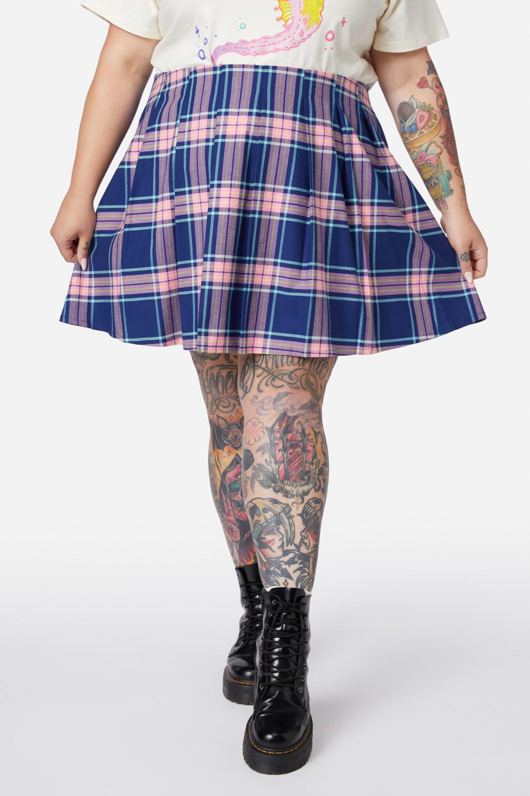 Dangerfield - Curve Sandbank Tartan Skirt - multi