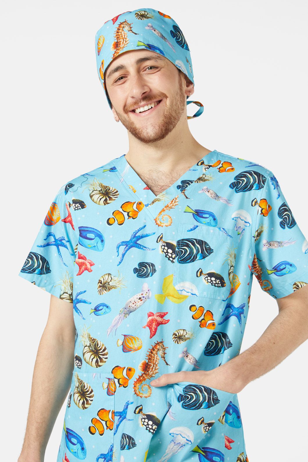 Dangerfield - Oceanic Scrub Hat - blue