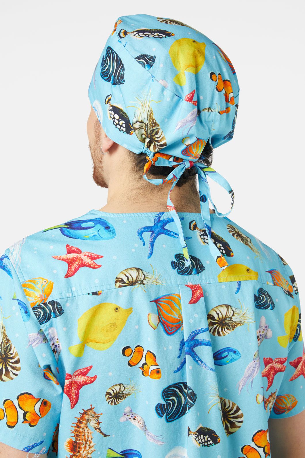 Dangerfield - Oceanic Scrub Hat - blue