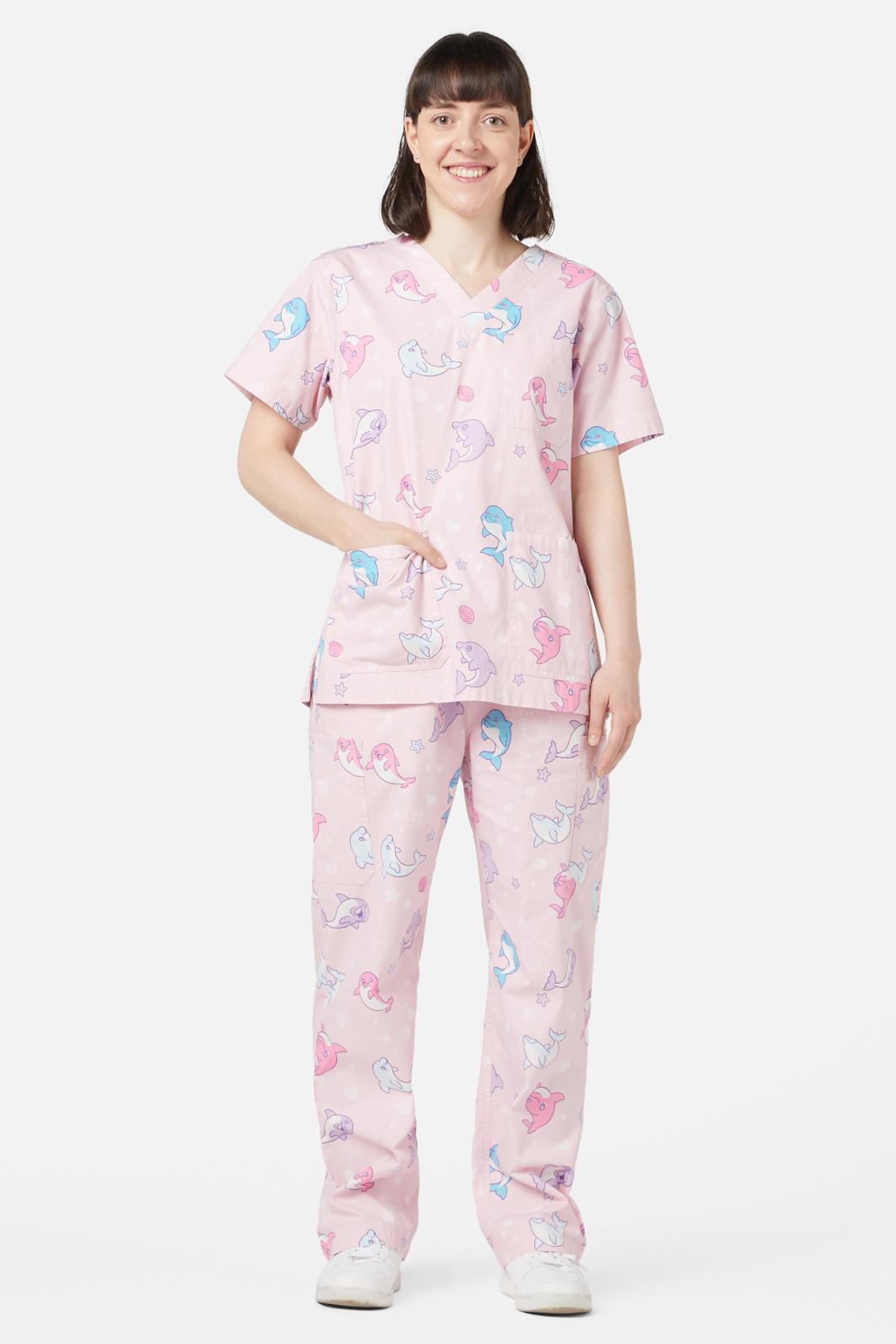 Dangerfield - Dolphin Scrub Set - pink