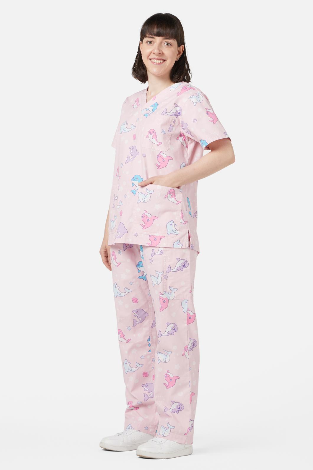 Dangerfield - Dolphin Scrub Set - pink