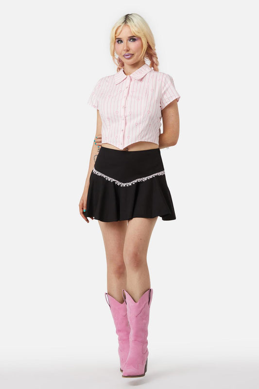 Dangerfield - Heart Strings Blouse - pink