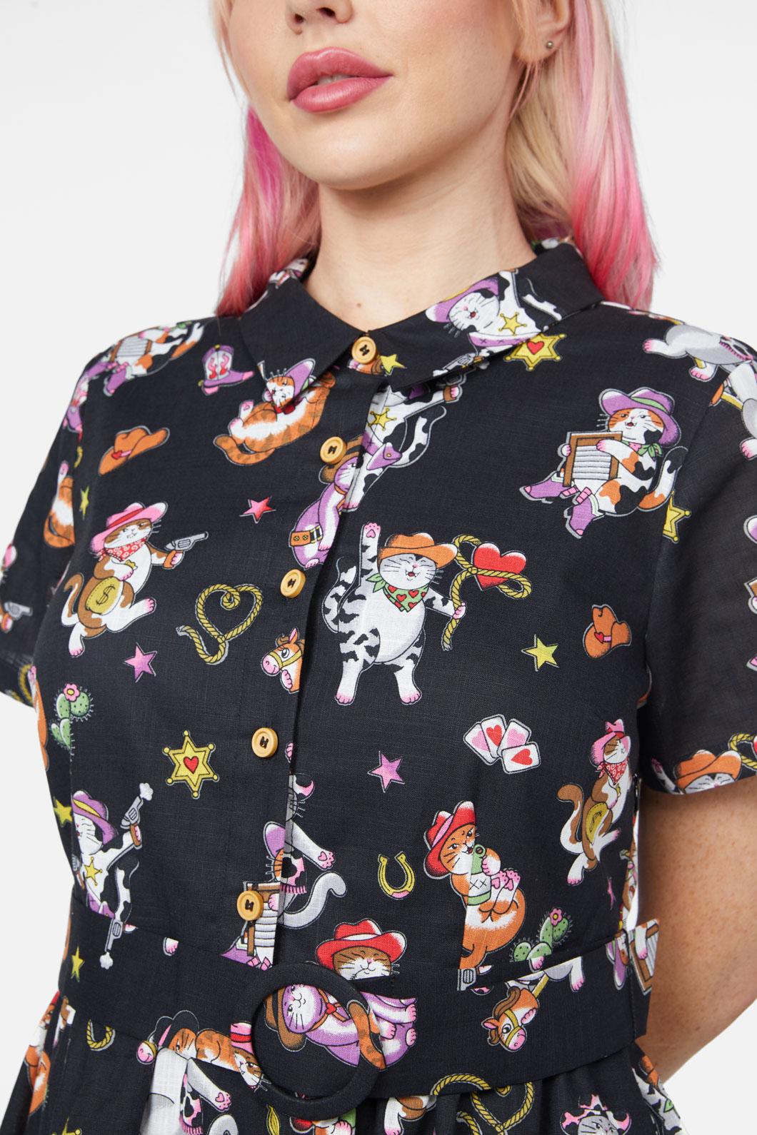 Dangerfield - Meowdy Dress - black