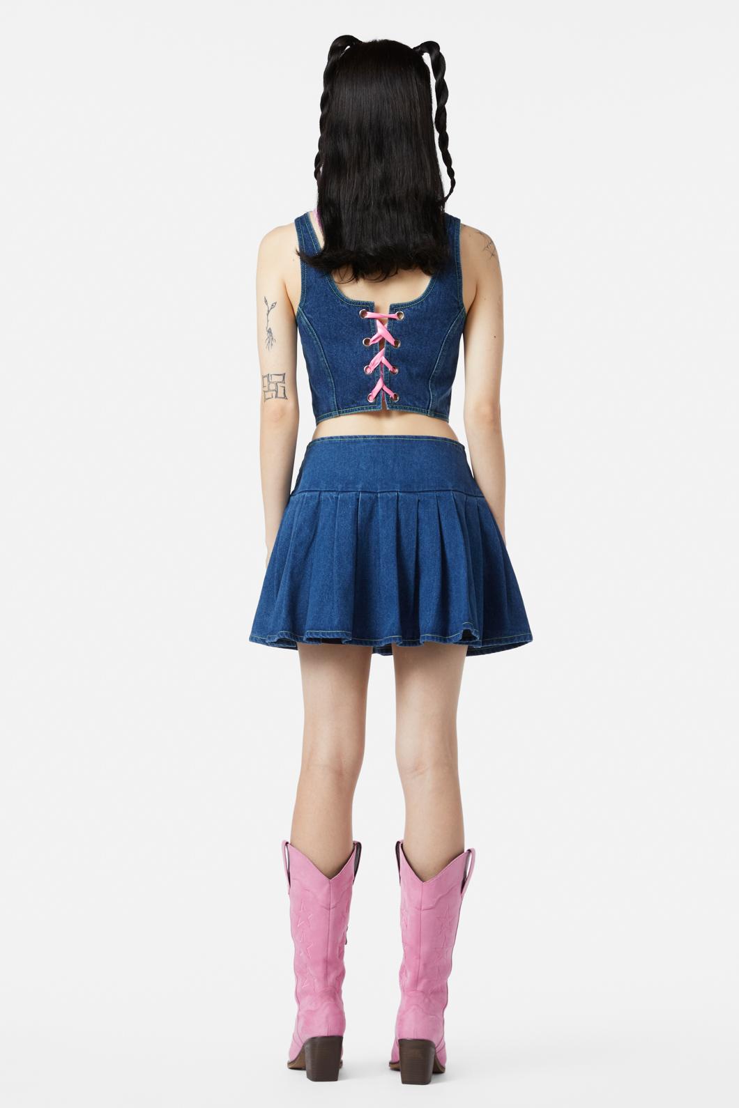 Dangerfield - Bandit Denim Skort - blue