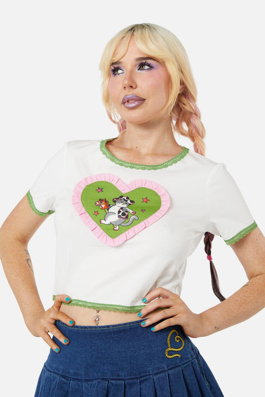 Dangerfield - Ranch Crop Tee - cream