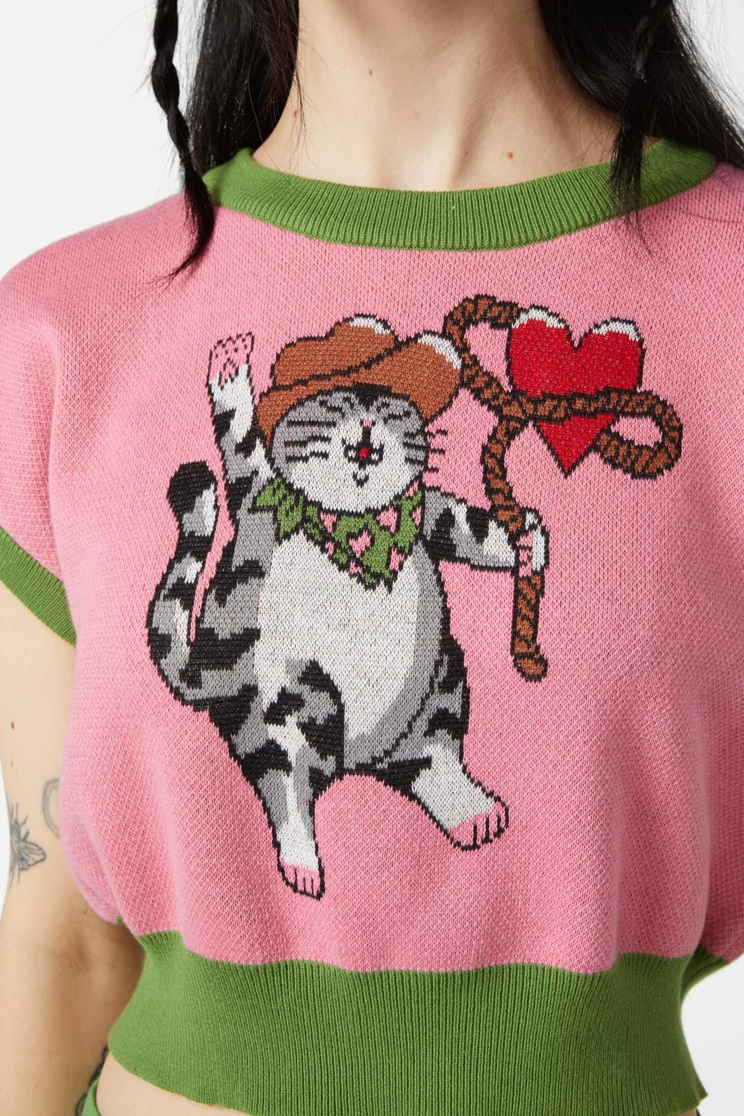 Dangerfield - Ranch Knit Top - pink