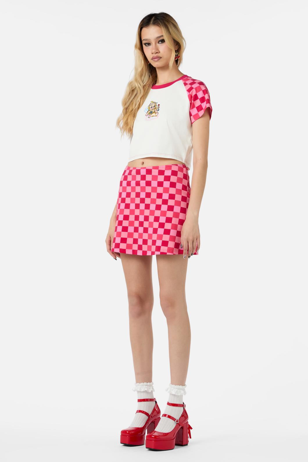 Dangerfield - Valentynes Jersey Skort - pink-red