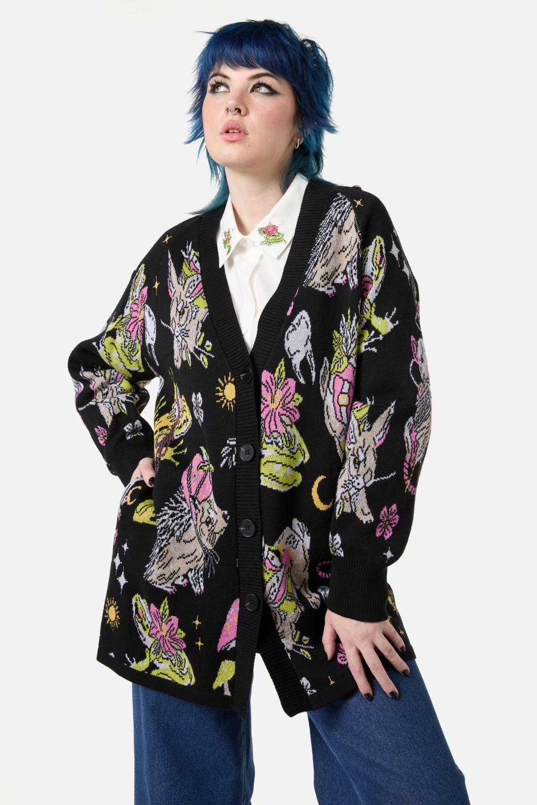 Dangerfield - Collectors Guide PrintCardigan - black